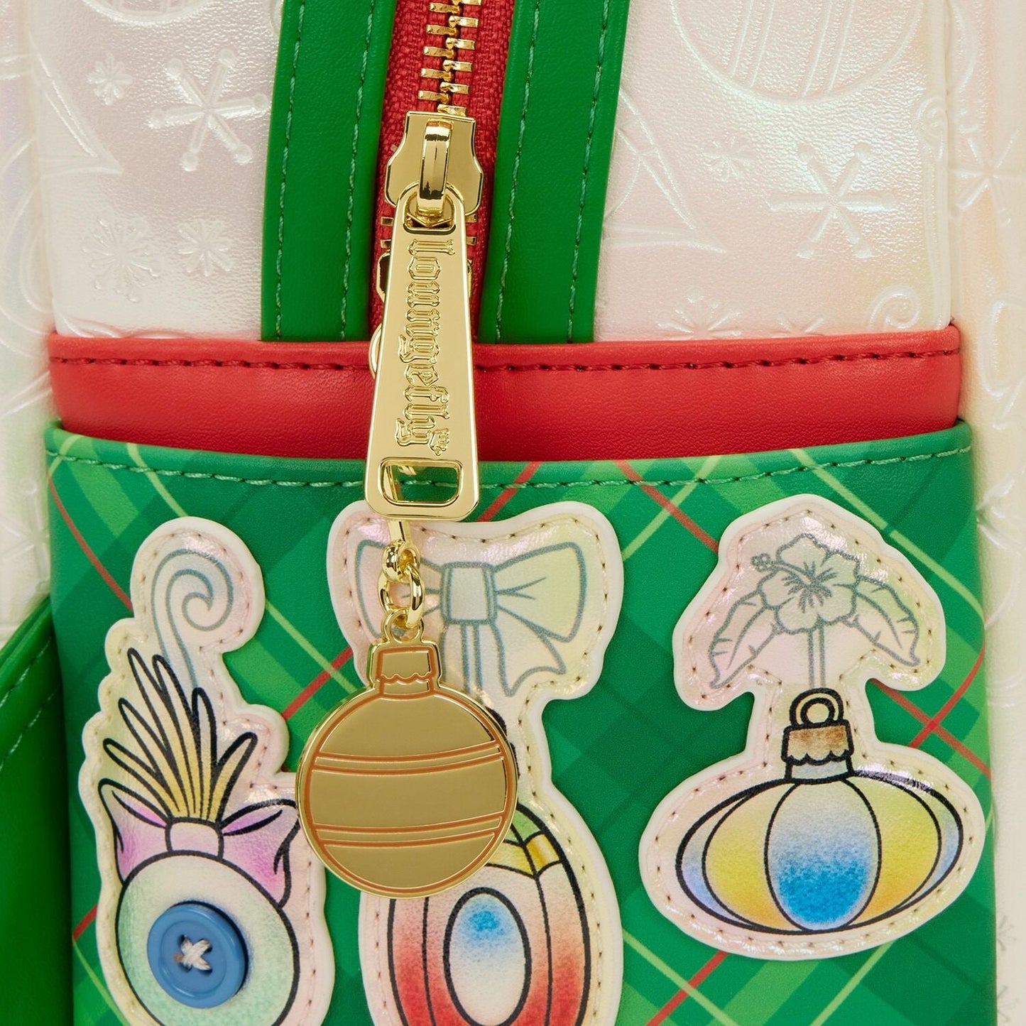 Stitch & Scrump Iridescent Holiday Ornament Mini Backpack – Loungefly