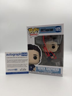 Derek Shepard - #1075 - Funko Pop! - Television - Greys Anatomy - Signed By Patrick Dempsey - Certified by Autographcoa