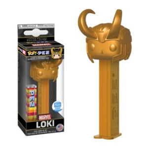 Shop Exclusive PEZ Gold Marvel Loki - #3200 - Funko POP! Exclusive
