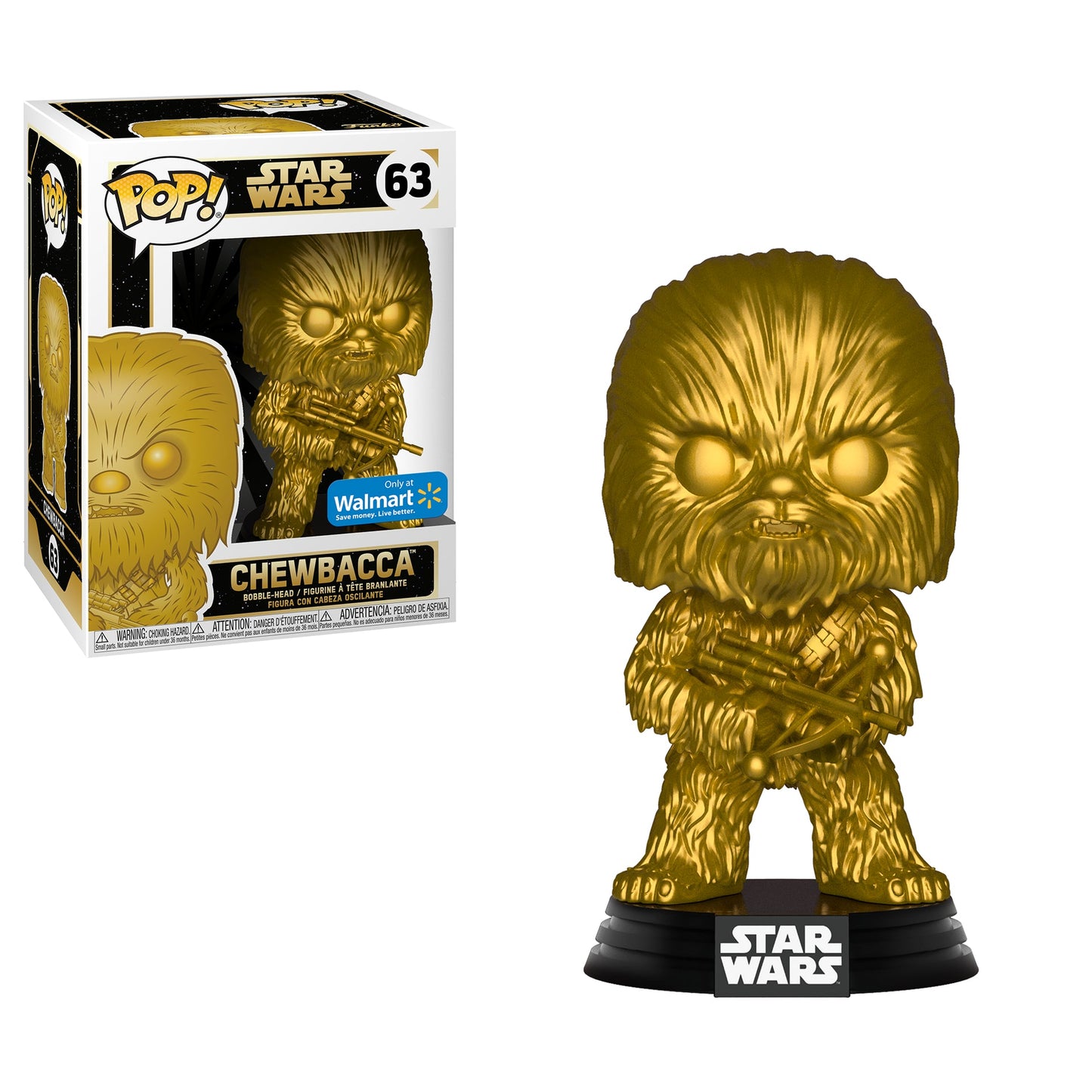 Star Wars Chewbacca Gold Metallic - #63 - Funko Pop!