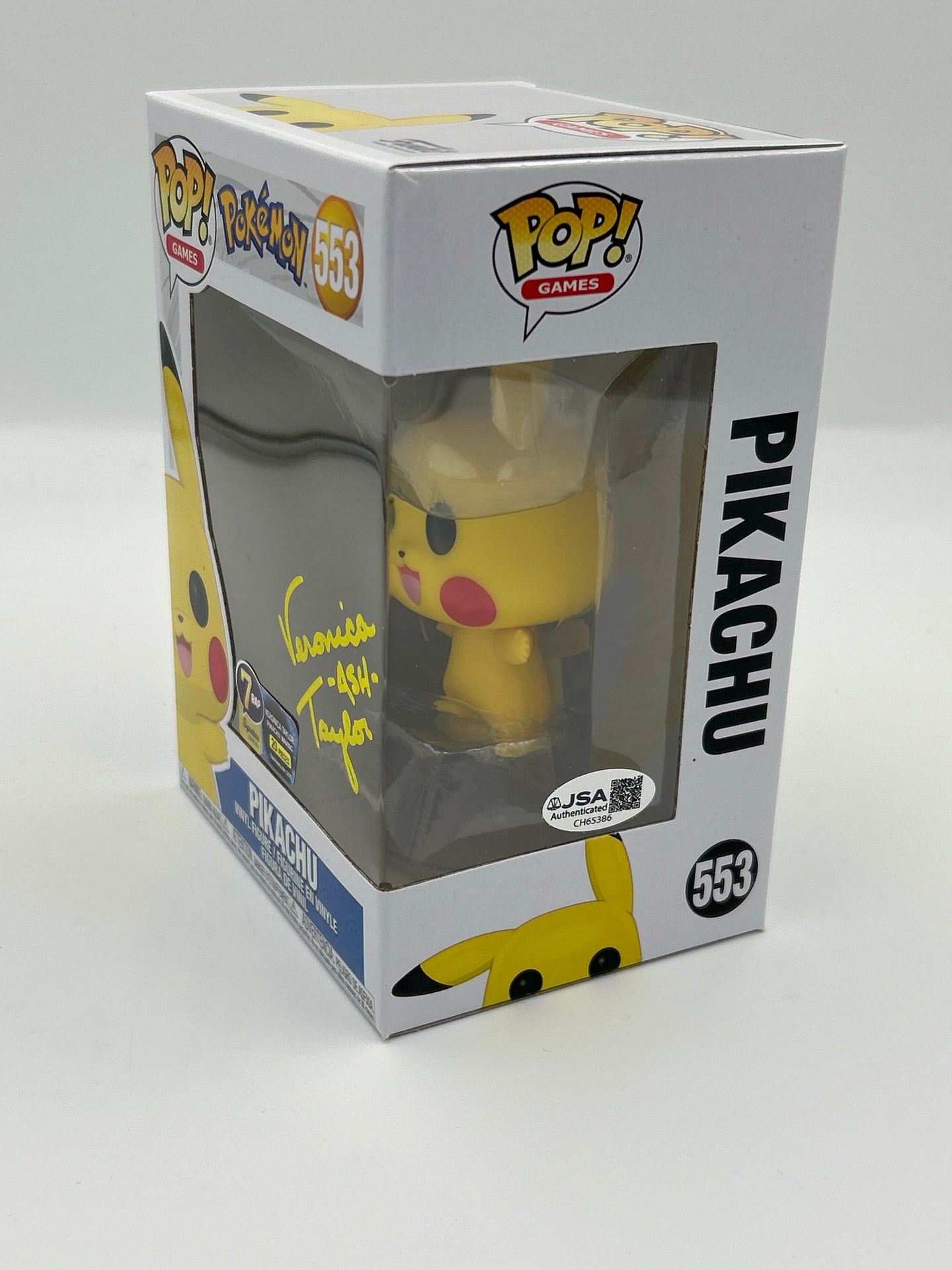 Pikachu (Waving) - #553 - Funko Pop! - Games - Pokemon - 7BAP signature Series - Signed By Veronica Taylor - 20 Pieces