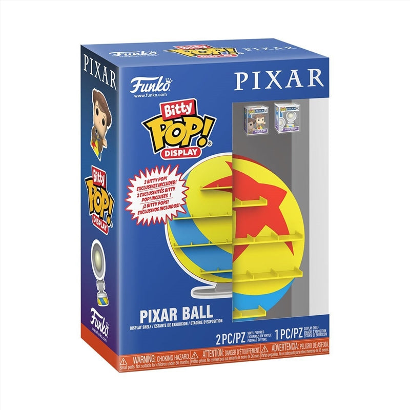 Funko Pixar Ball Bitty Pop! Display Shelf with 2 Bitty Pop! Vinyl Figure