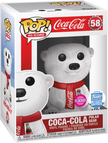 Funko Coca-Cola Polar Bear Vinyl Figure - Flocked Ad Icons