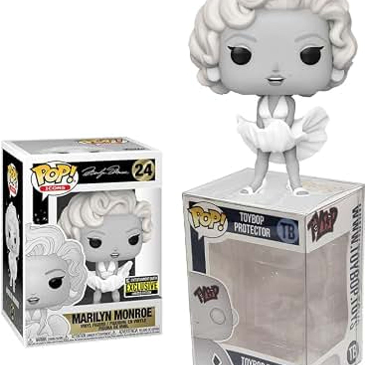 Marilyn Monroe Black-And-White Figure - #24 - Funko POP! Entertainment Earth Exclusive