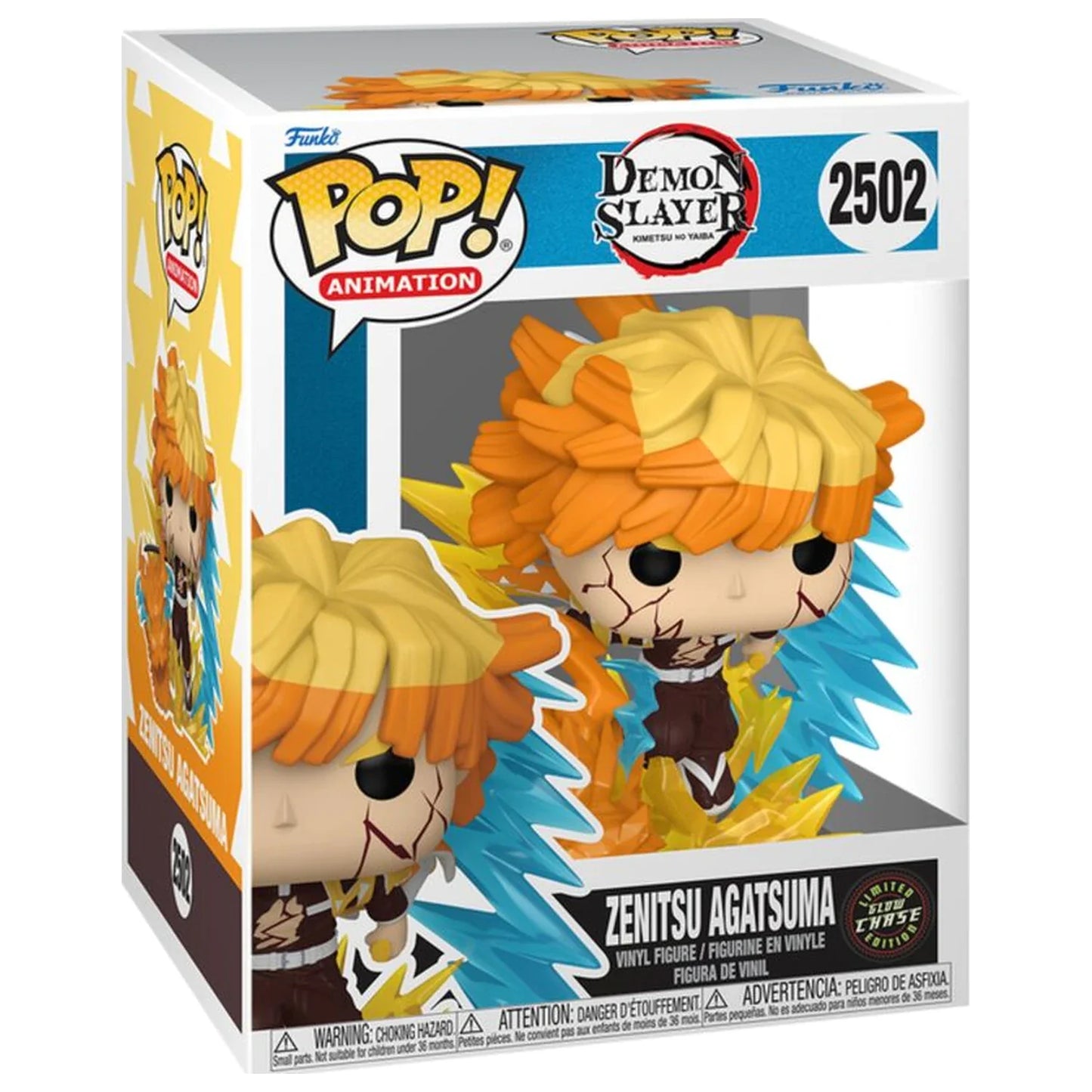 Funko POP Animation: Demon Slayer Zenitsu Agatsuma #2502 4.8-in Glow-in-the-Dark Vinyl Figure