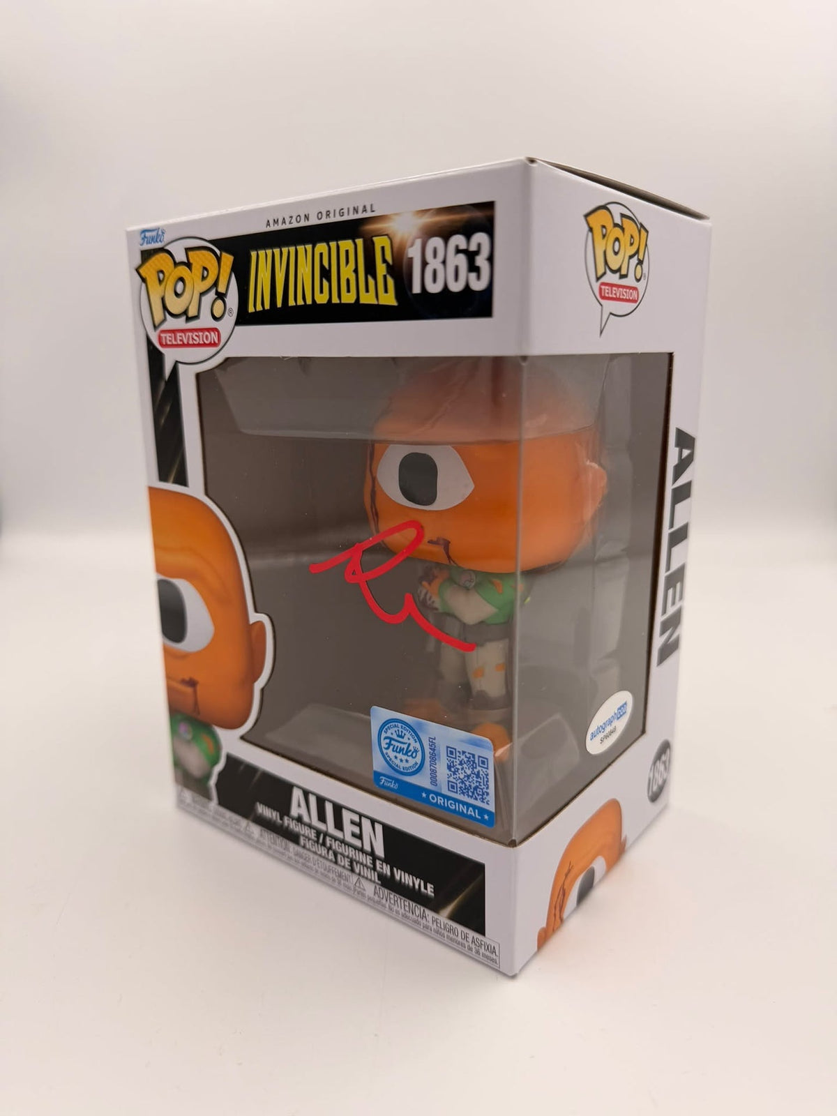 ALLEN - #1863 - Funko Pop! - TELEVISION - Invincible - Signed by Seth Rogan - ACOA Certificate