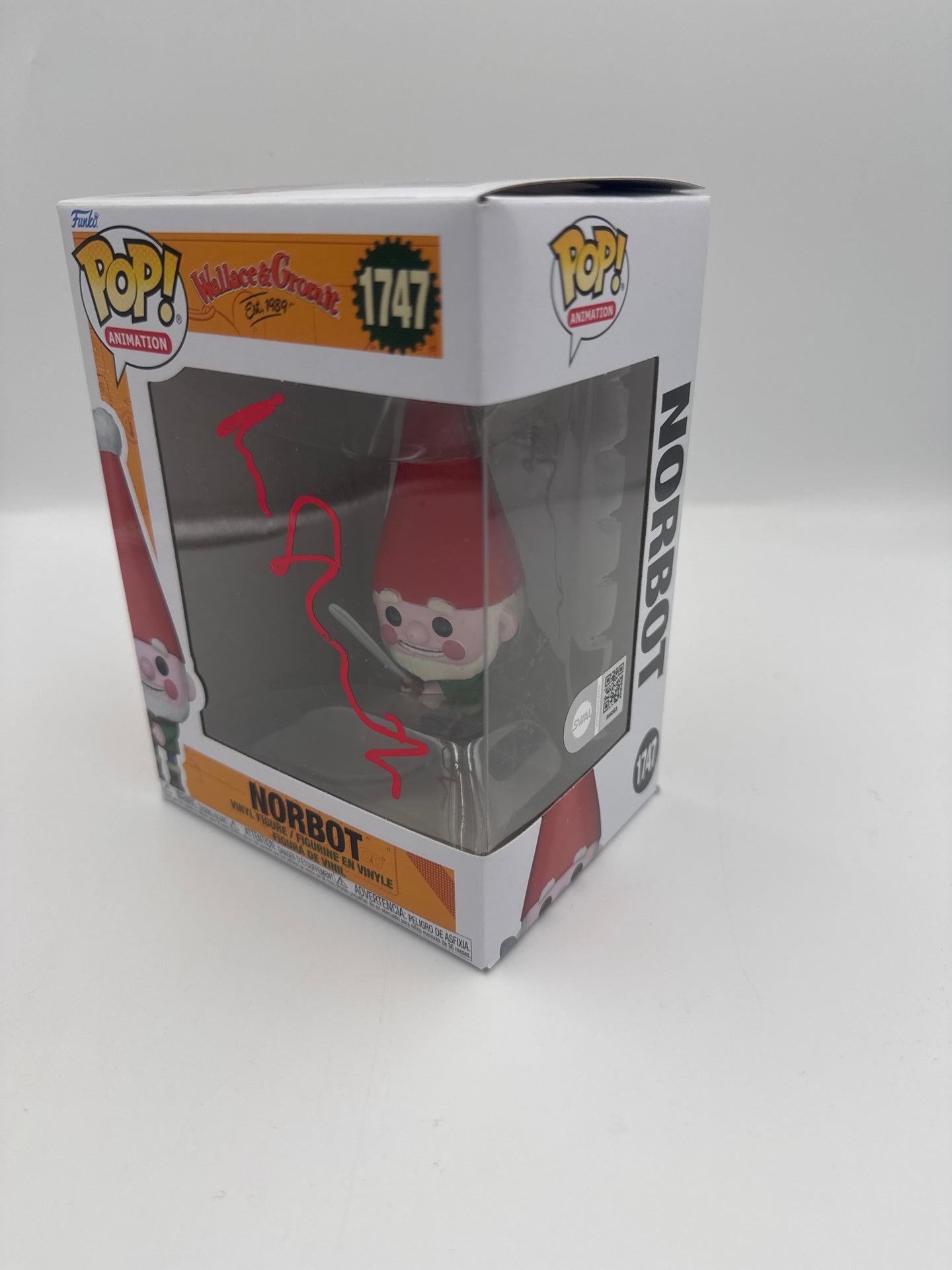 Norbot - #1747- Funko Pop! - Wallace And Grommet - Movies - Signed By Reece Shearsmith - Certified By SWAU