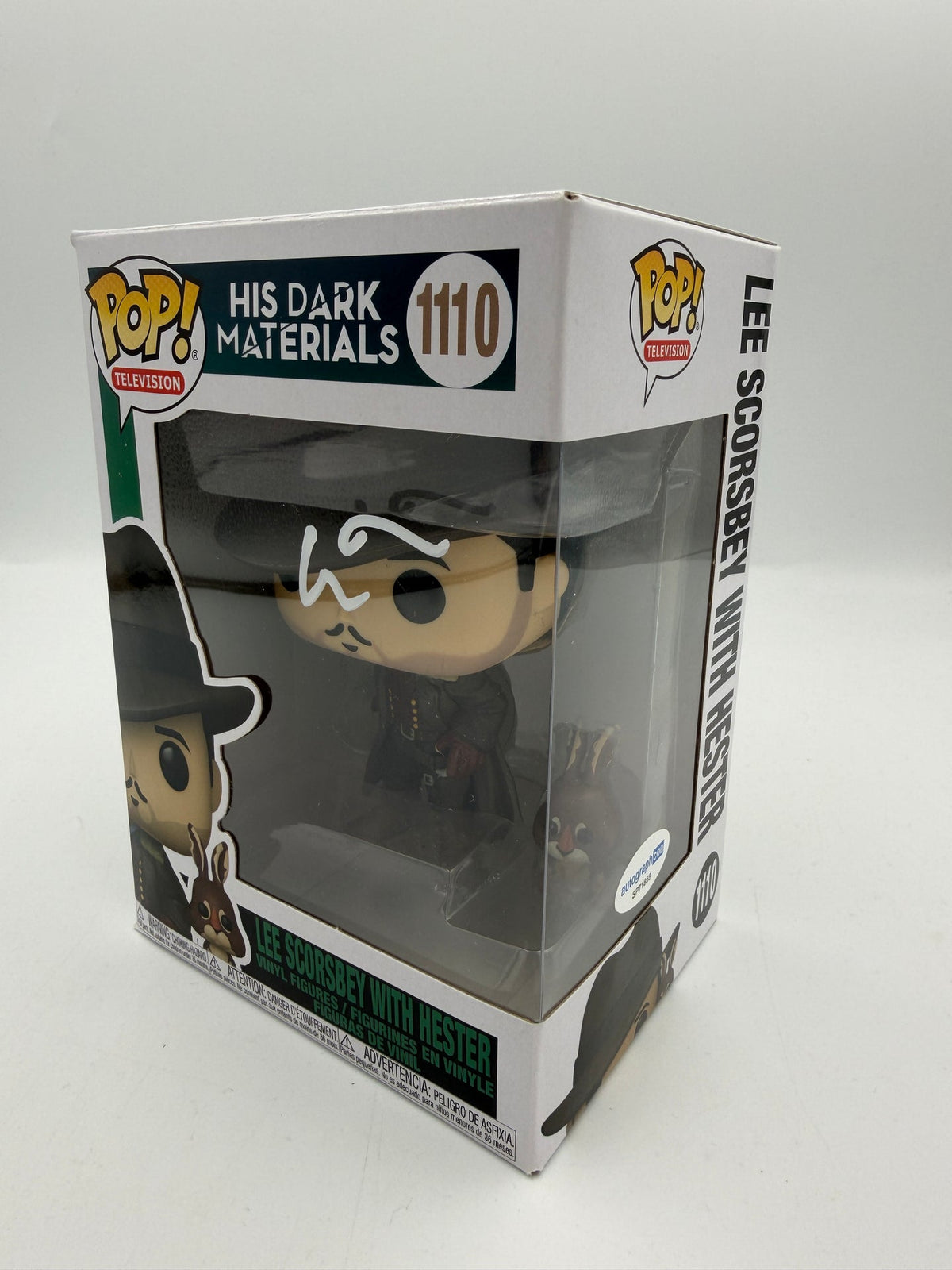Lee Scorsbey With Hester - #1110 - Funko Pop! - His Dark Materials - Signed Lin Manuel Miranda - ACOA Certificate
