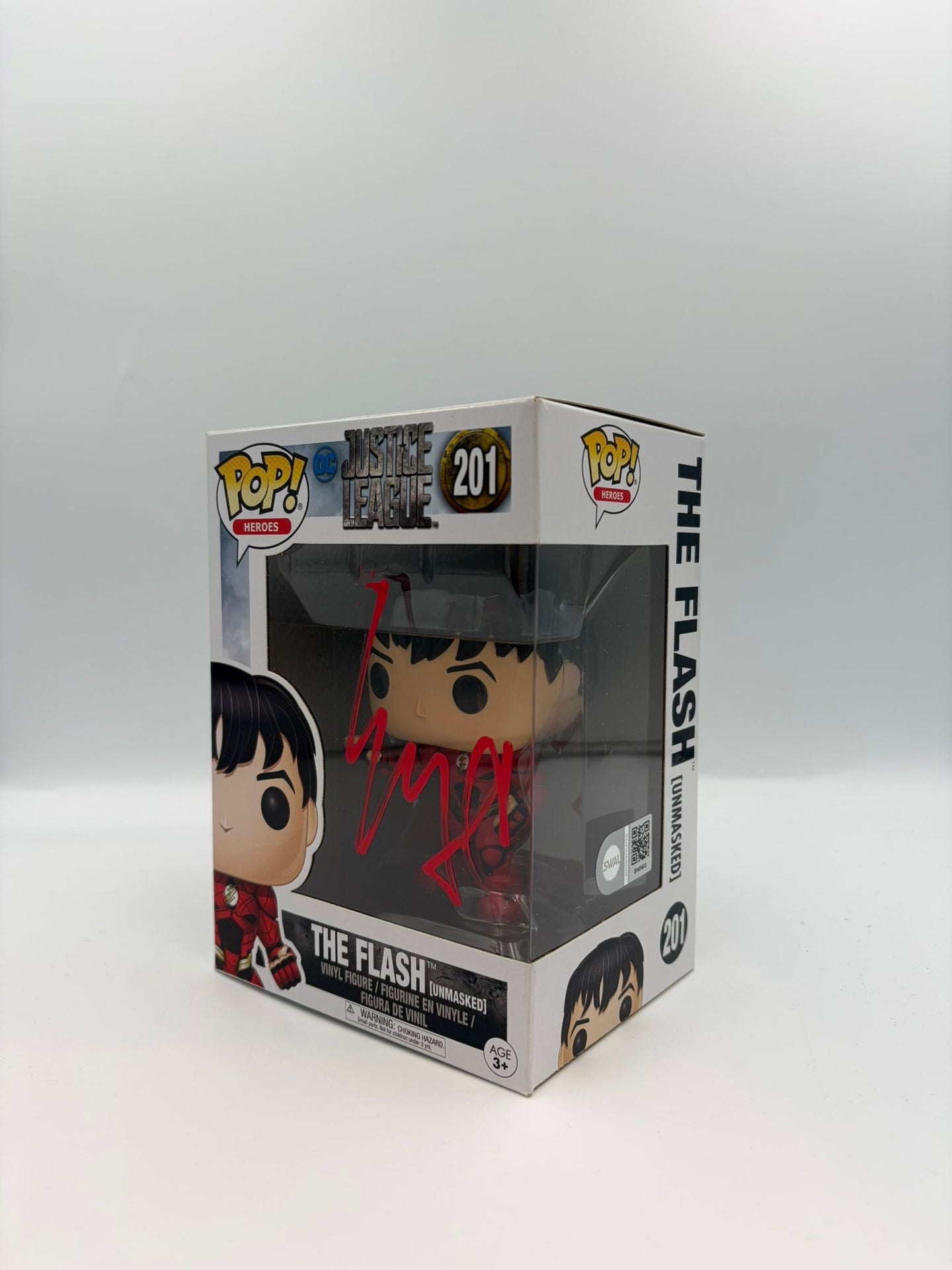 The Flash (unmasked) - #201 - Funko Pop! - Movies - Flash - Signed By - Certified Pop