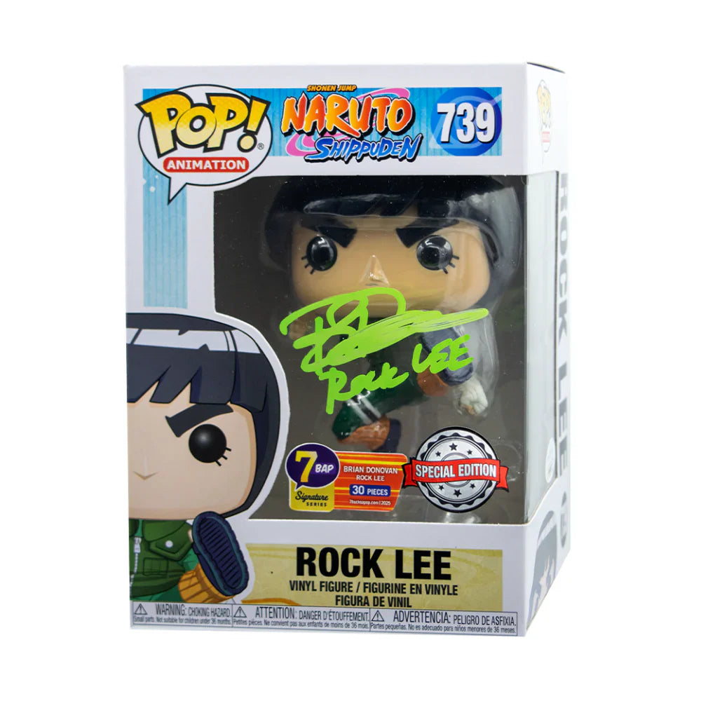 Rock Lee- #739 - Animation - Naruto Shippuden - Signed By Rock Lee - 7BAP Certified Funko Pop!