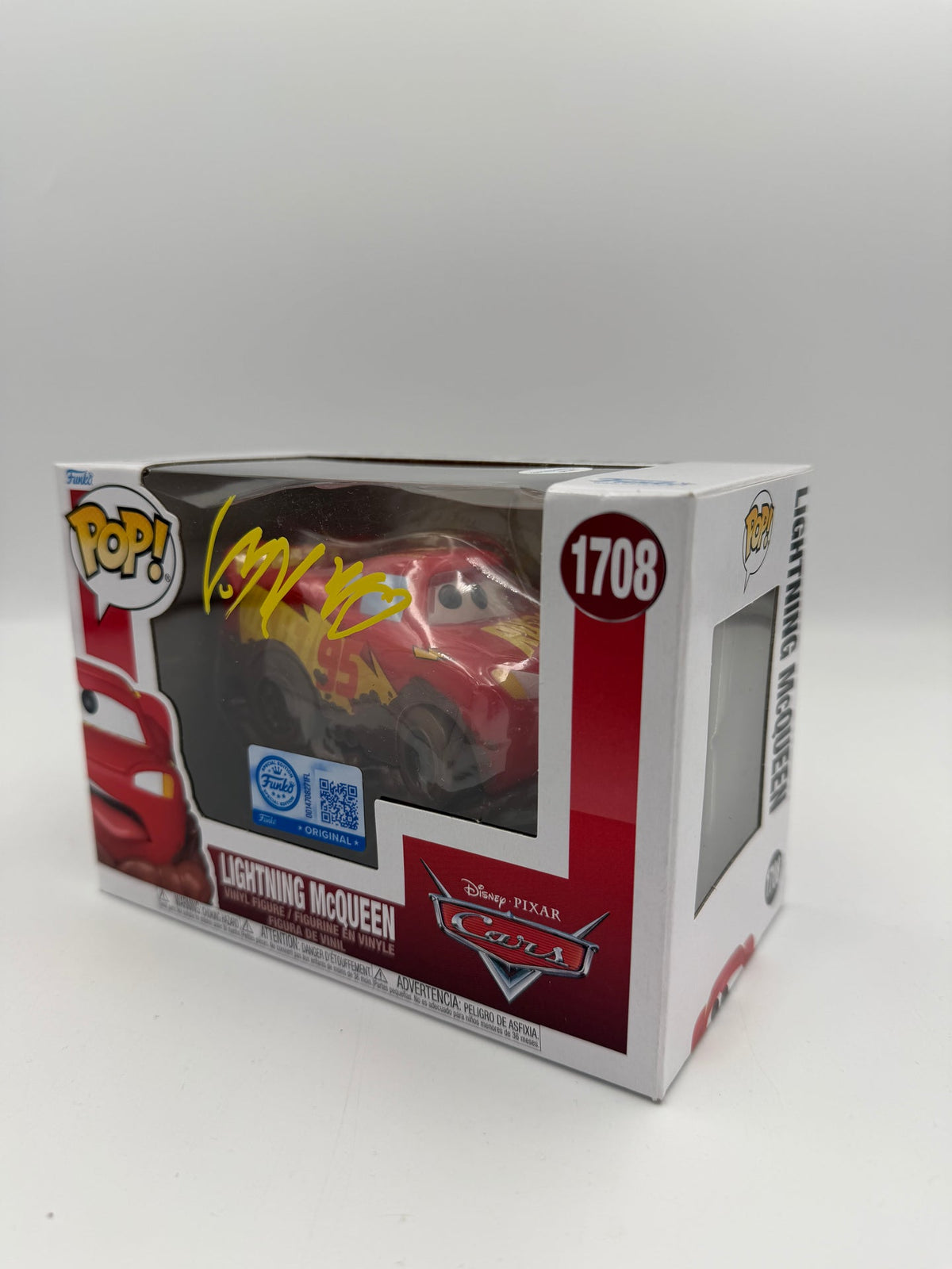 Lightning McQueen - #1708- Funko Pop! - Disney Cars - Signed Owen Wilson - ACOA Certificate