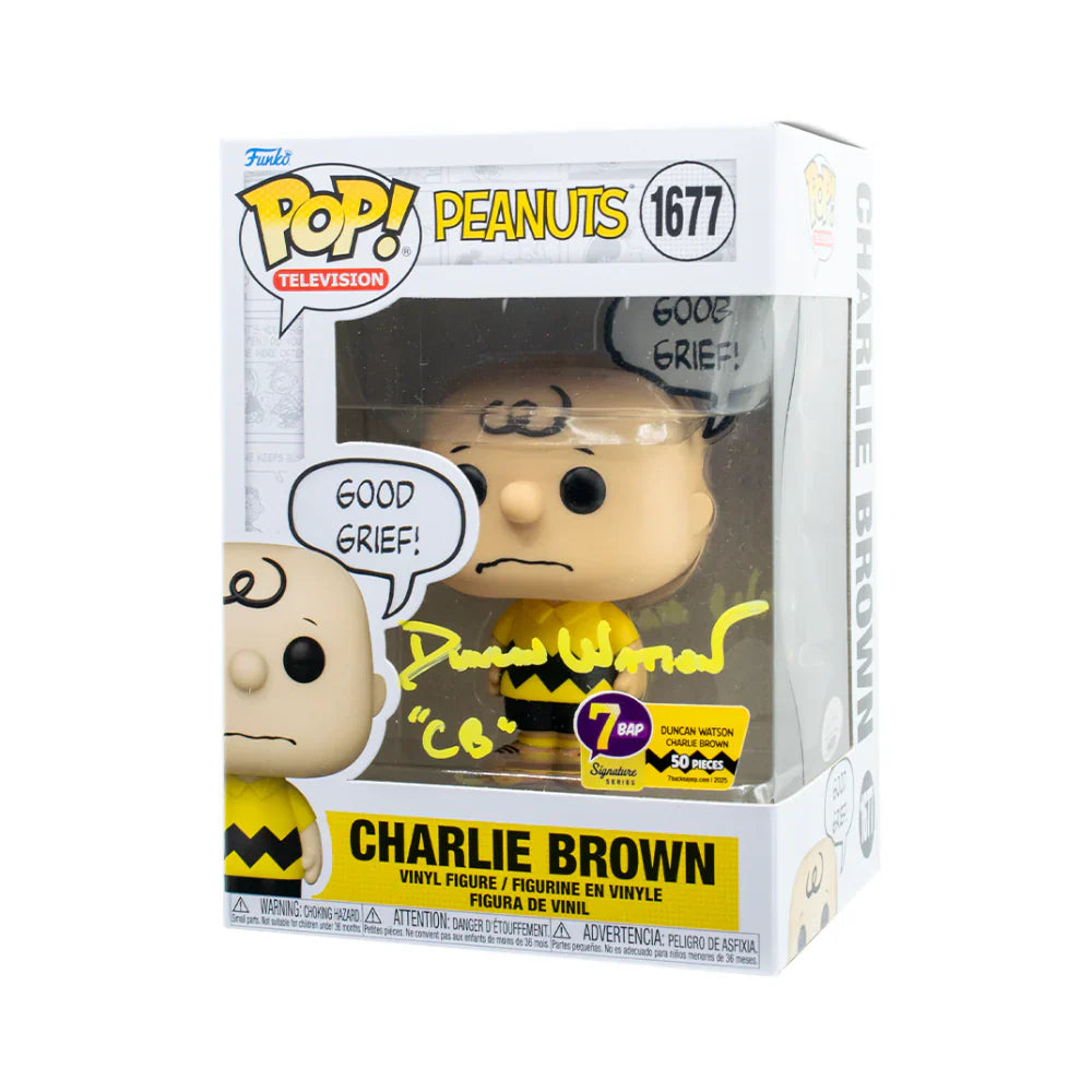 Charlie Brown - #1677 - Funko Pop! - Television - Peanuts - Signed By Duncan Watson - 7BAP - 50 PCS