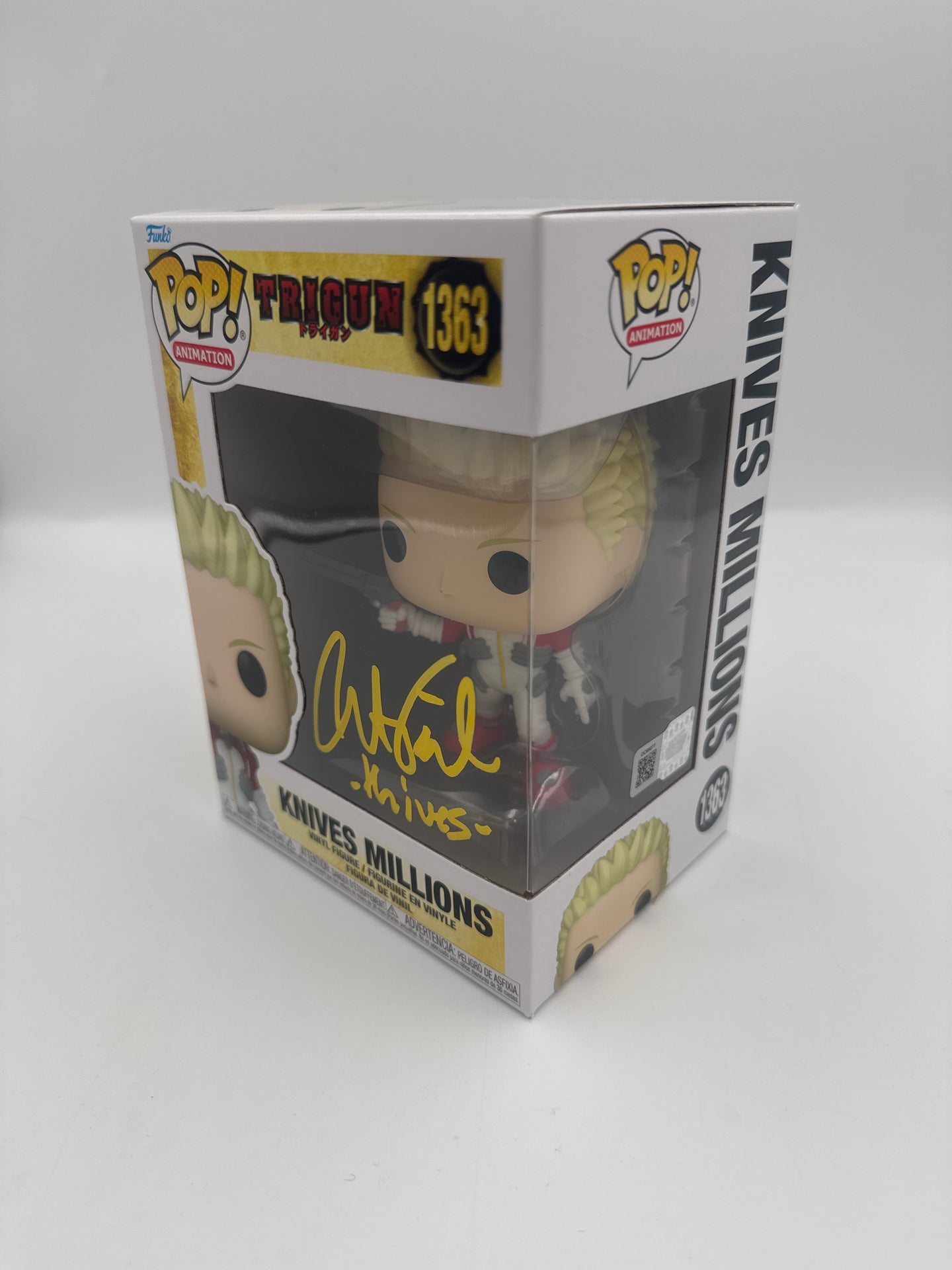 Knives Millions- #1363 - Funko Pop! - Anime - Trigun - Signed By Austin Tindle - Autographcoa Certified Pop
