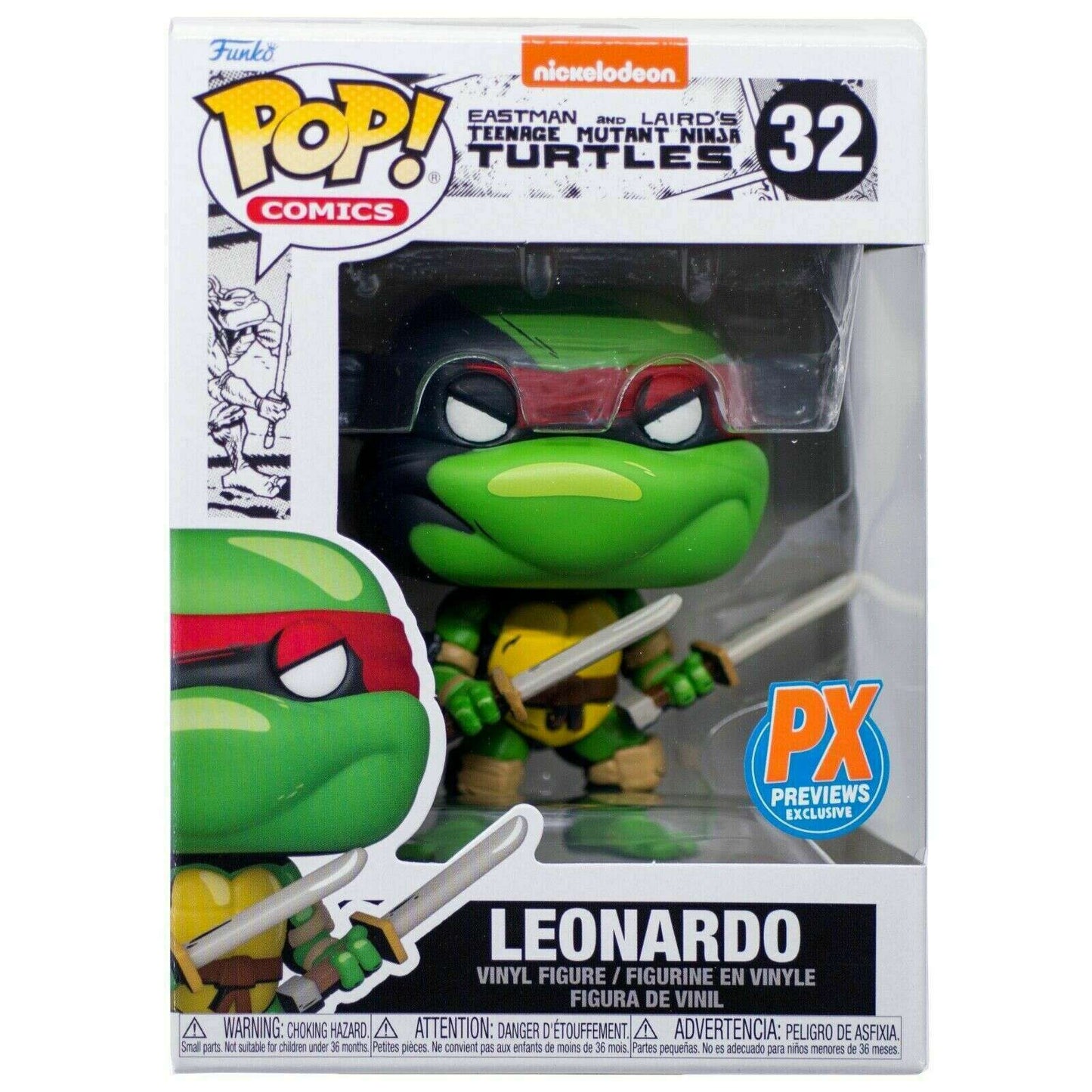 Leonardo - #32 - Funko Pop! - Comics - Nickelodeon - Teenage Mutant Hero Turtles - PX Previews