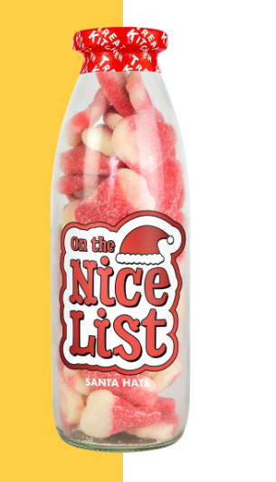 On The Nice List - Santa Hats - Sweet Bottle Treat Kitchen