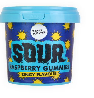Sour Blue Raspberry Cubes Pot 90g - Treat Kitchen