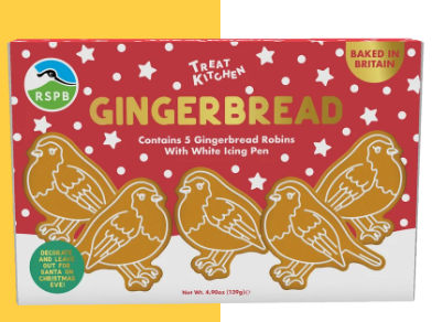 RSPB Letterbox Gingerbread Robins Decorating Kit - Treat Kitchen