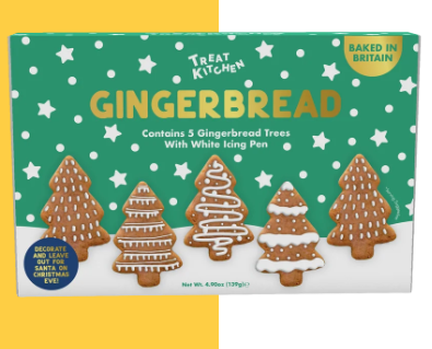 Letterbox Gingerbread Trees Decorating Kit - Treat Kitchen