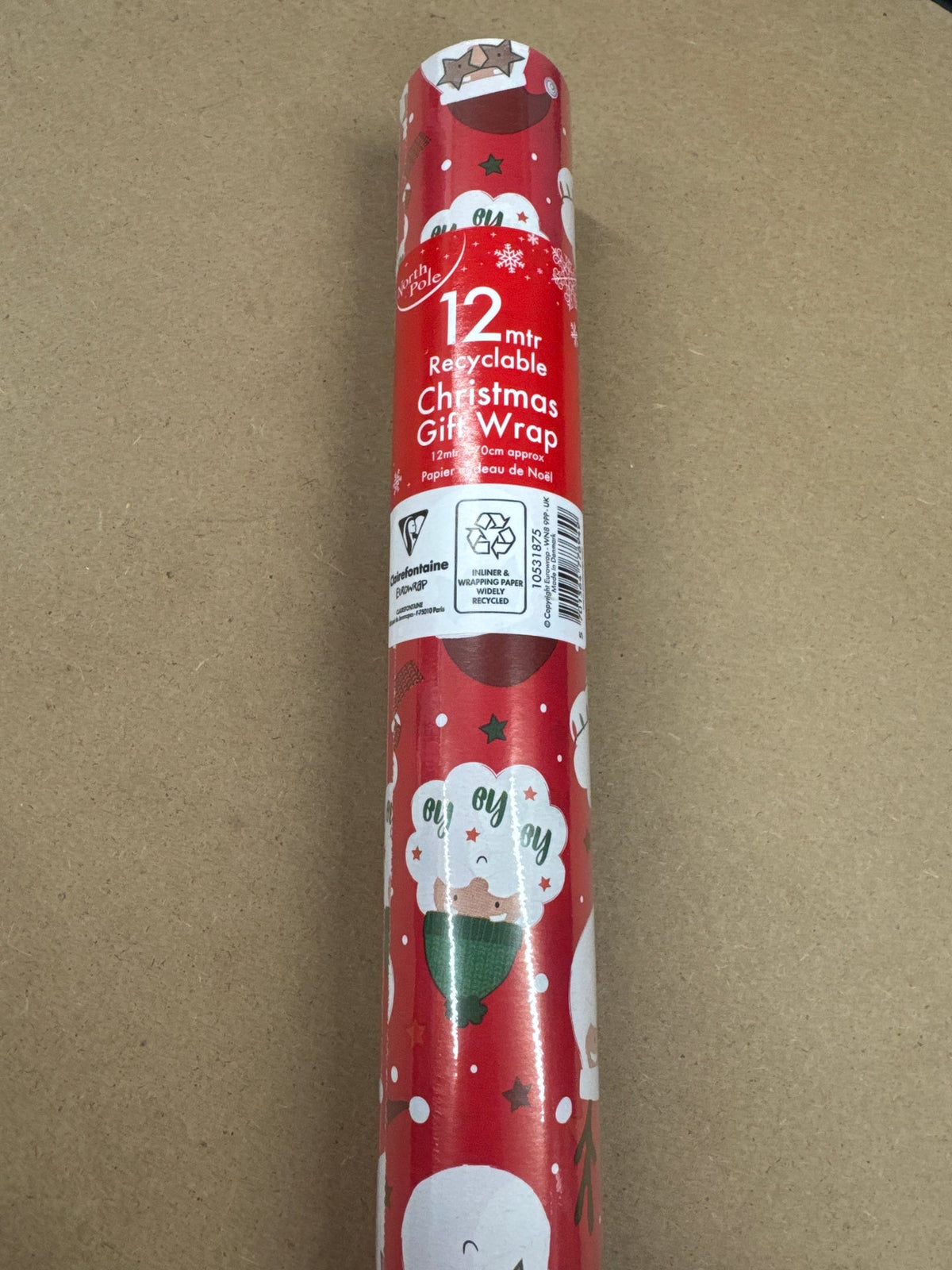 Wrapping Paper - 12 Meters - Father Christmas Ho Ho Ho