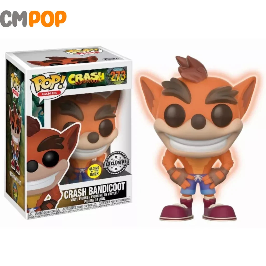 Crash Bandicoot - #273 - Funko Pop! - Games - Crash Bandicoot - GITD - Exclusive Funko Pop
