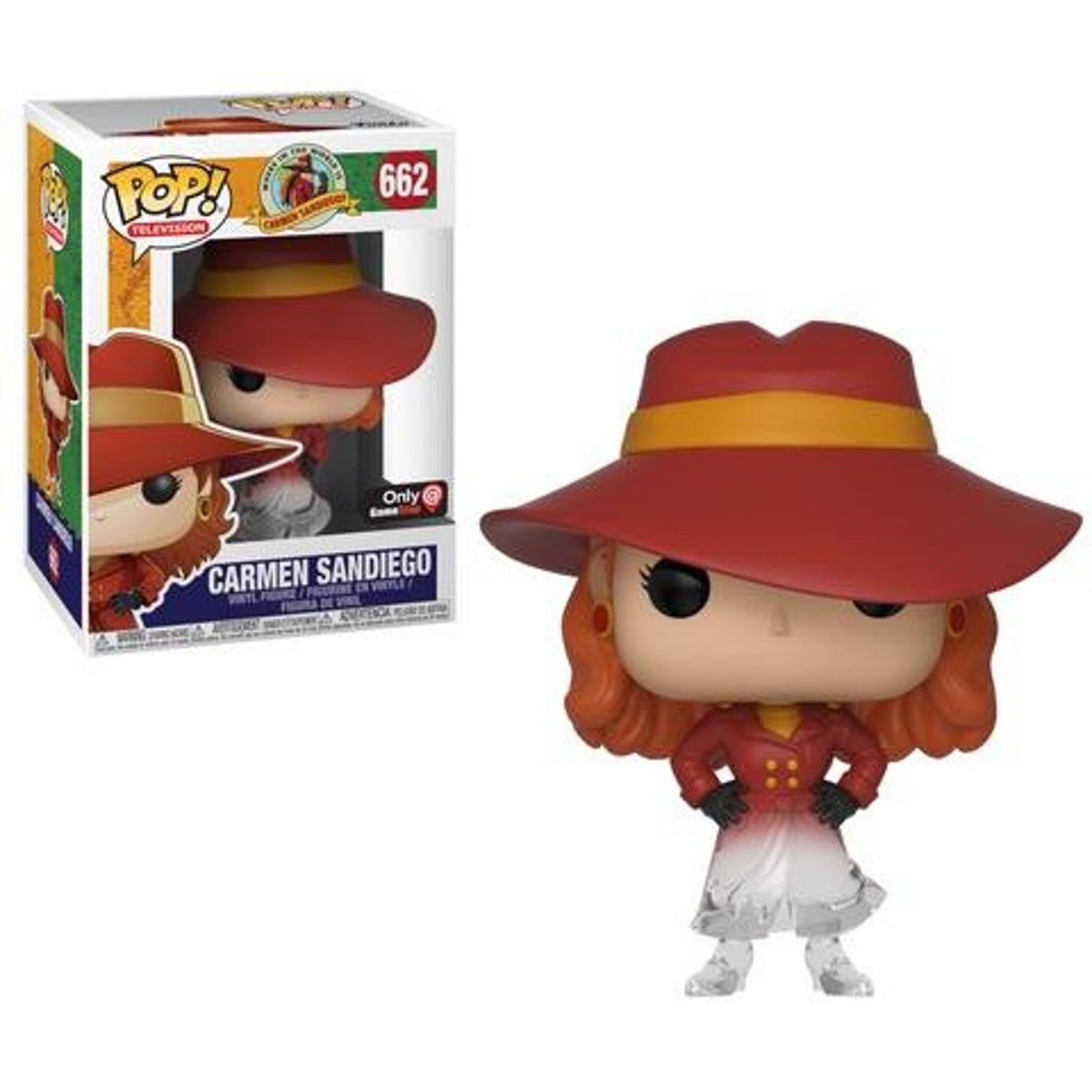 Where In The World Is Carmen Sandiego Television Carmen Sandiego - #662 - Funko POP! Game Stop Exclusive