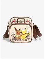 Pokémon Pikachu & Eevee Poke Ball Floral Mini Crossbody - Loungefly
