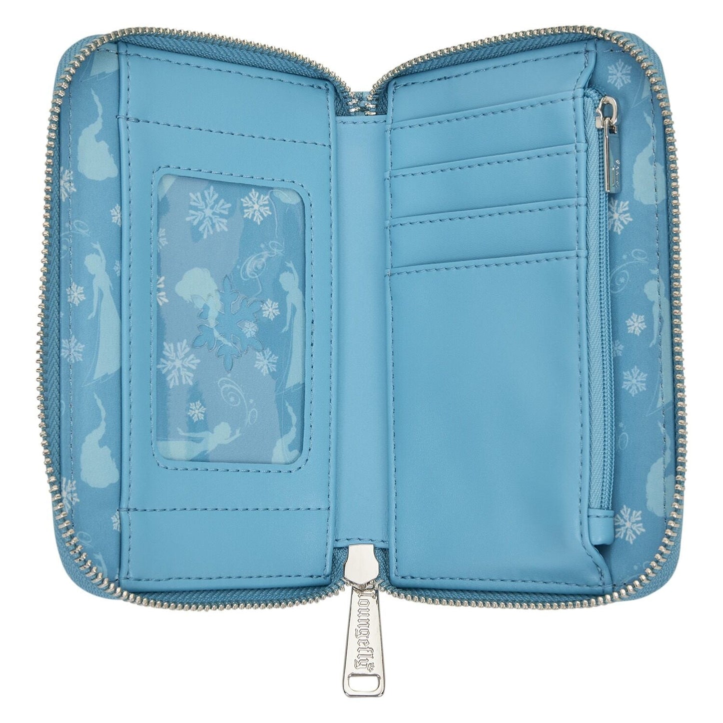 Disney Frozen Elsa Glitter Sequin Zip Around Wallet - Loungefly