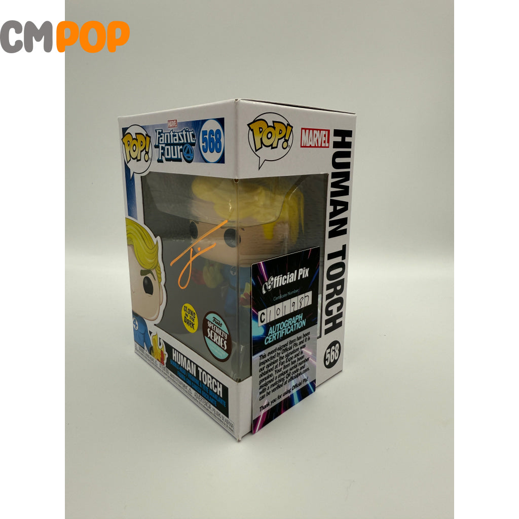 Human Torch - #568 - Funko Pop! - Marvel - Fantastic Four - GITD - Funko Speciality Series - Signed by Joseph Quinn