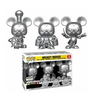 Steamboat Willie, Apprentice Mickey, Conductor Mickey - 3 Pack - Funko Pop! - Mickey True Original