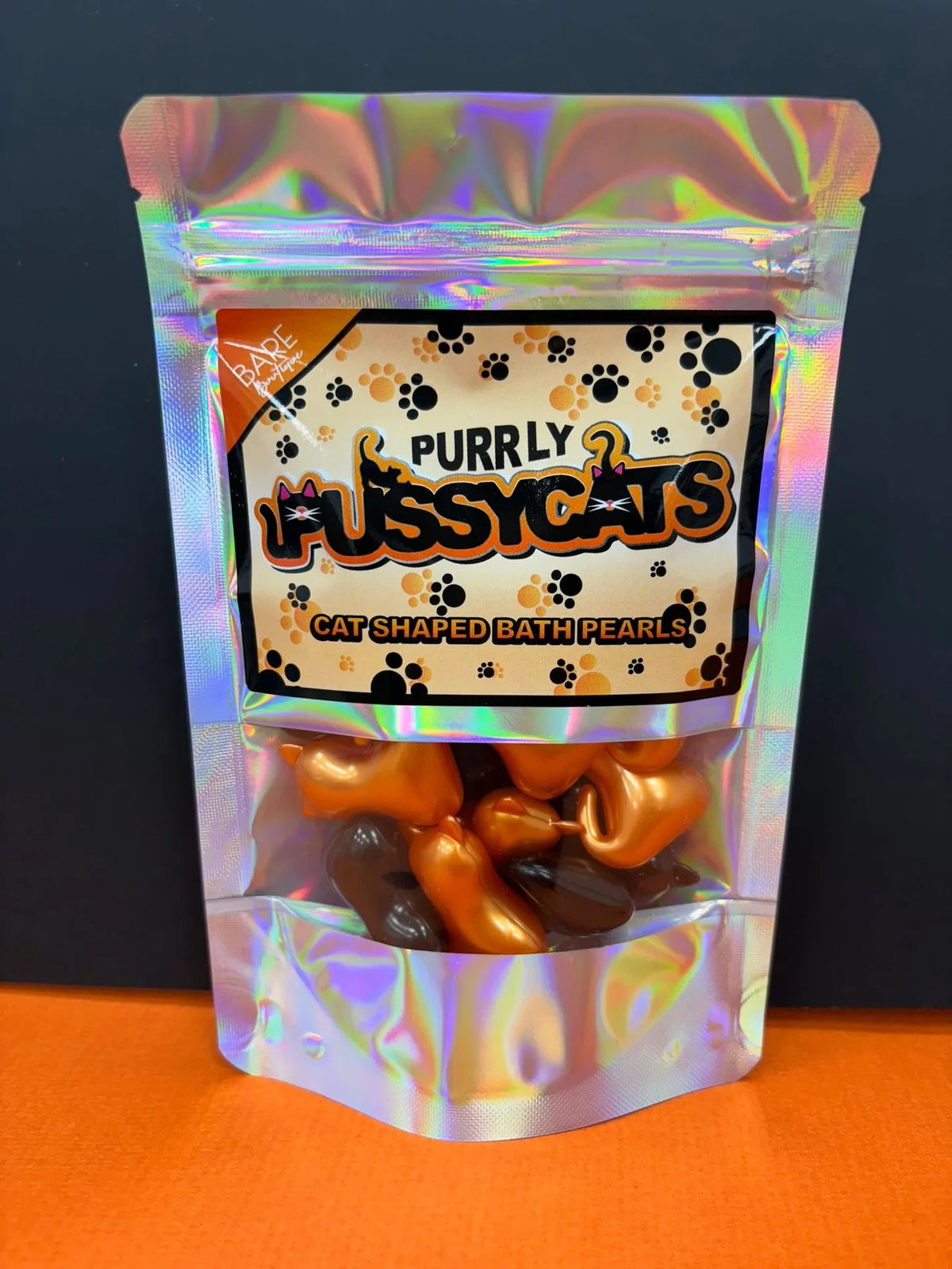 Purrly Pussycats Bath Pearls - Cat Shaped Scented Bath Pearls -Bare Boutique