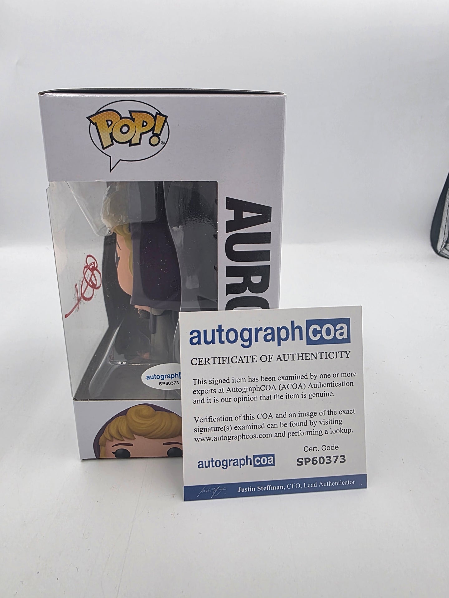 Aurora With Owl - #1454 - Funko Pop! - Disney Princess - Sleeping Beauty 65th - Disney - Signed By Eleanor Worthington-Cox - Autographcoa Certificated