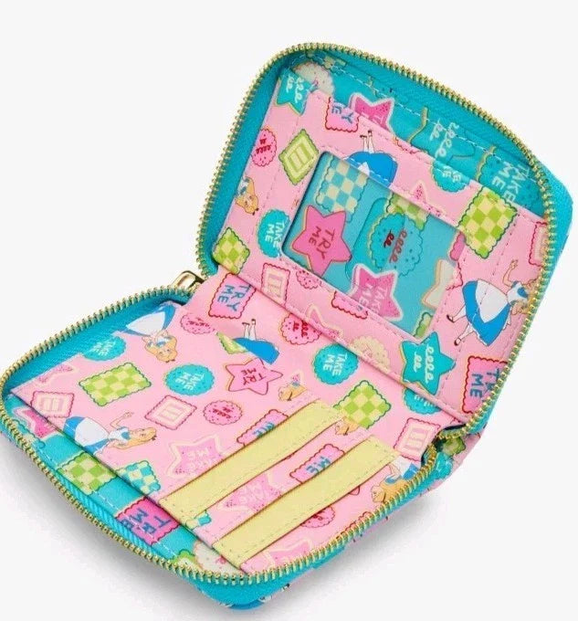 Disney Alice in Wonderland Alice Cookie Take Me Zip Wallet - Loungefly