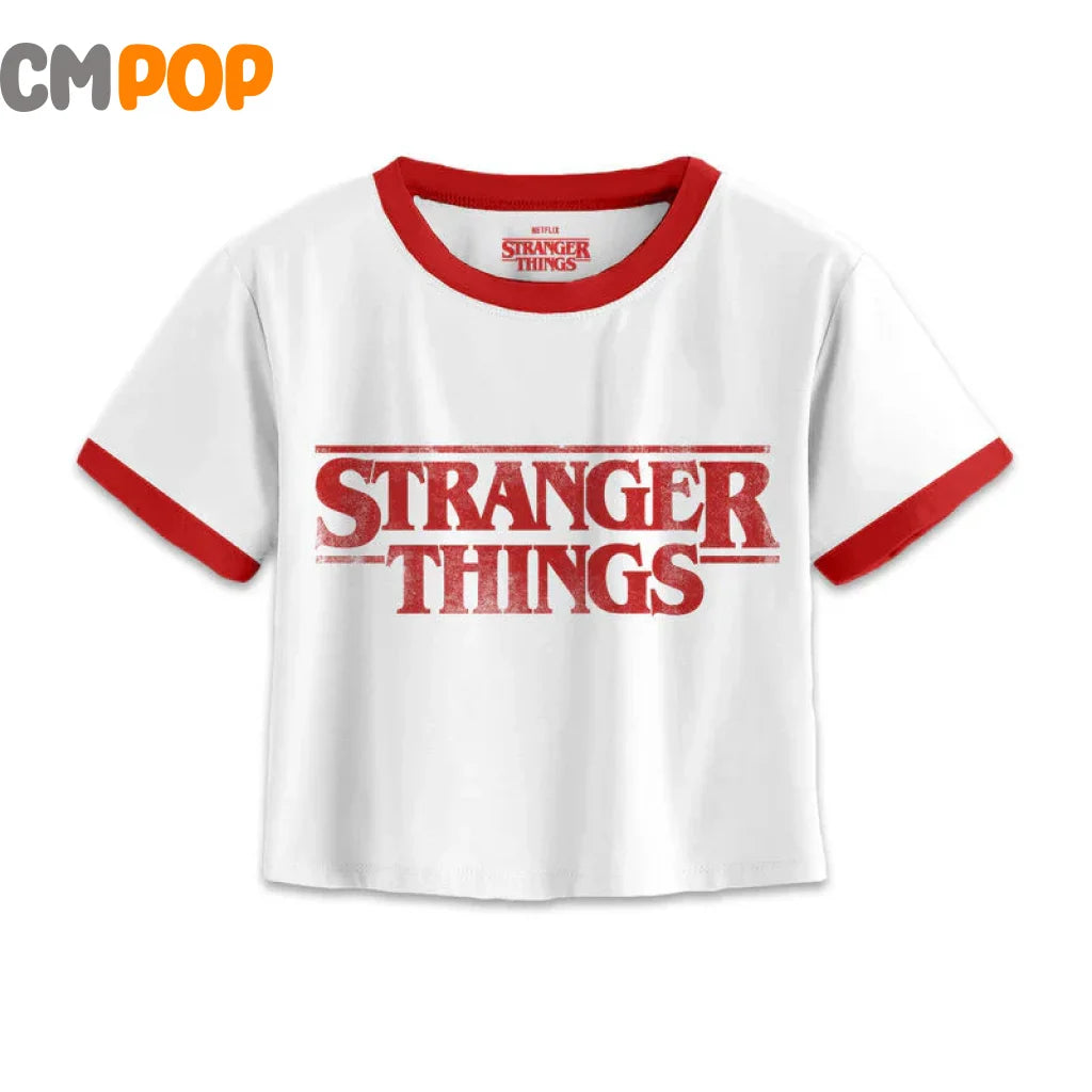 Stranger Things - Distressed Logo - Cropped T-Shirt