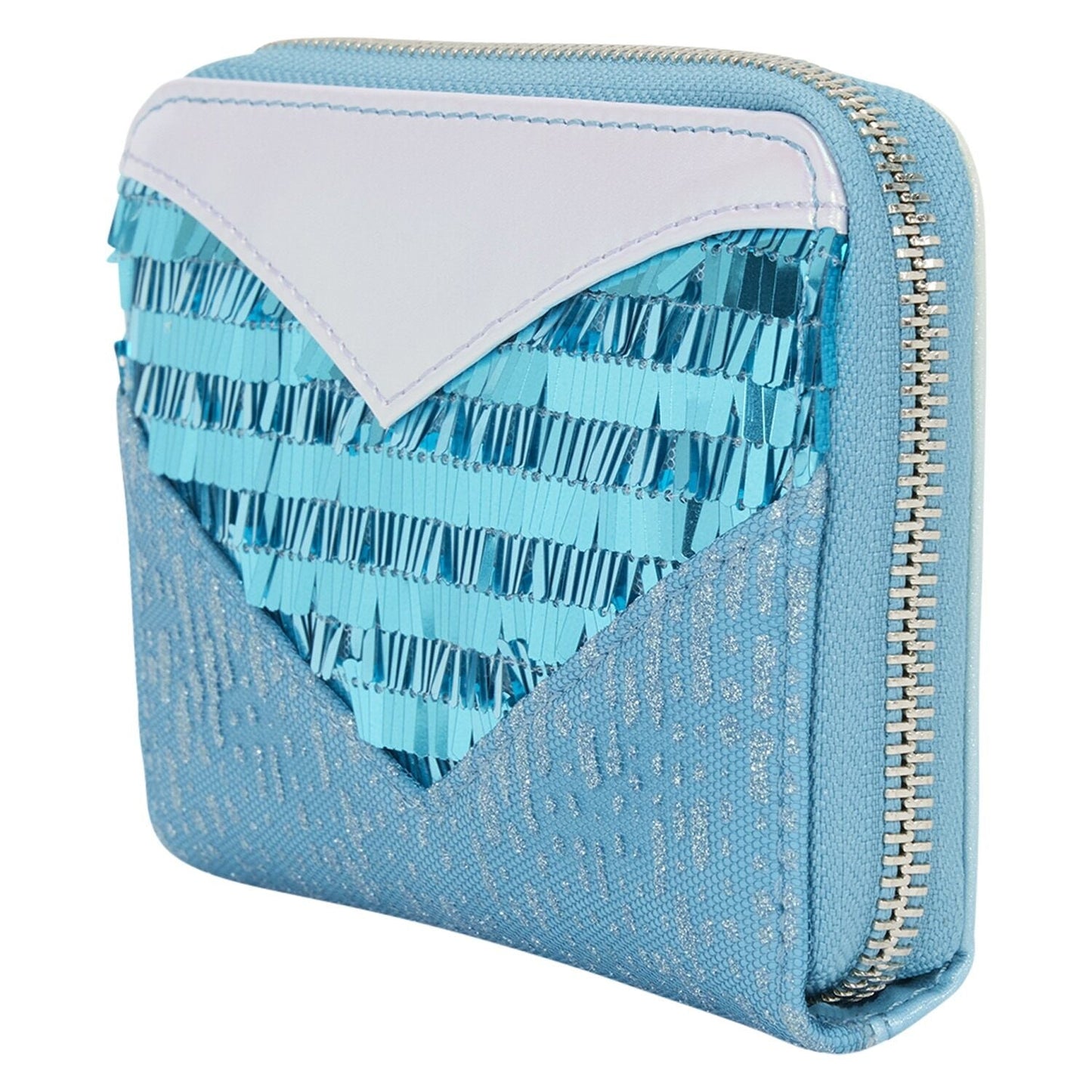 Disney Frozen Elsa Glitter Sequin Zip Around Wallet - Loungefly