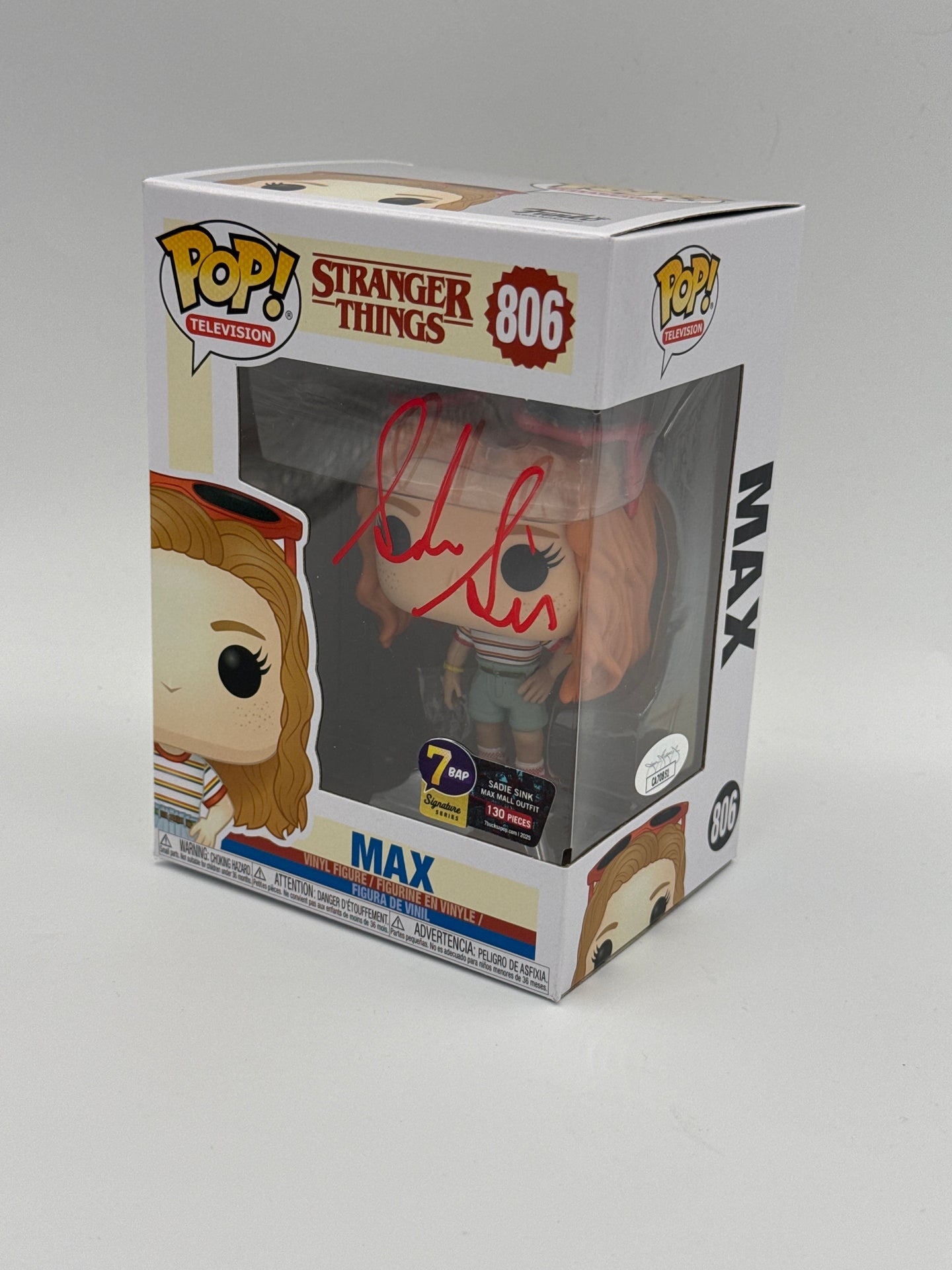 Max - #806 - Funko Pop! - Stranger Things - Signed Pop! 7BAP - 130 Pieces -Signed by Sadie Sink