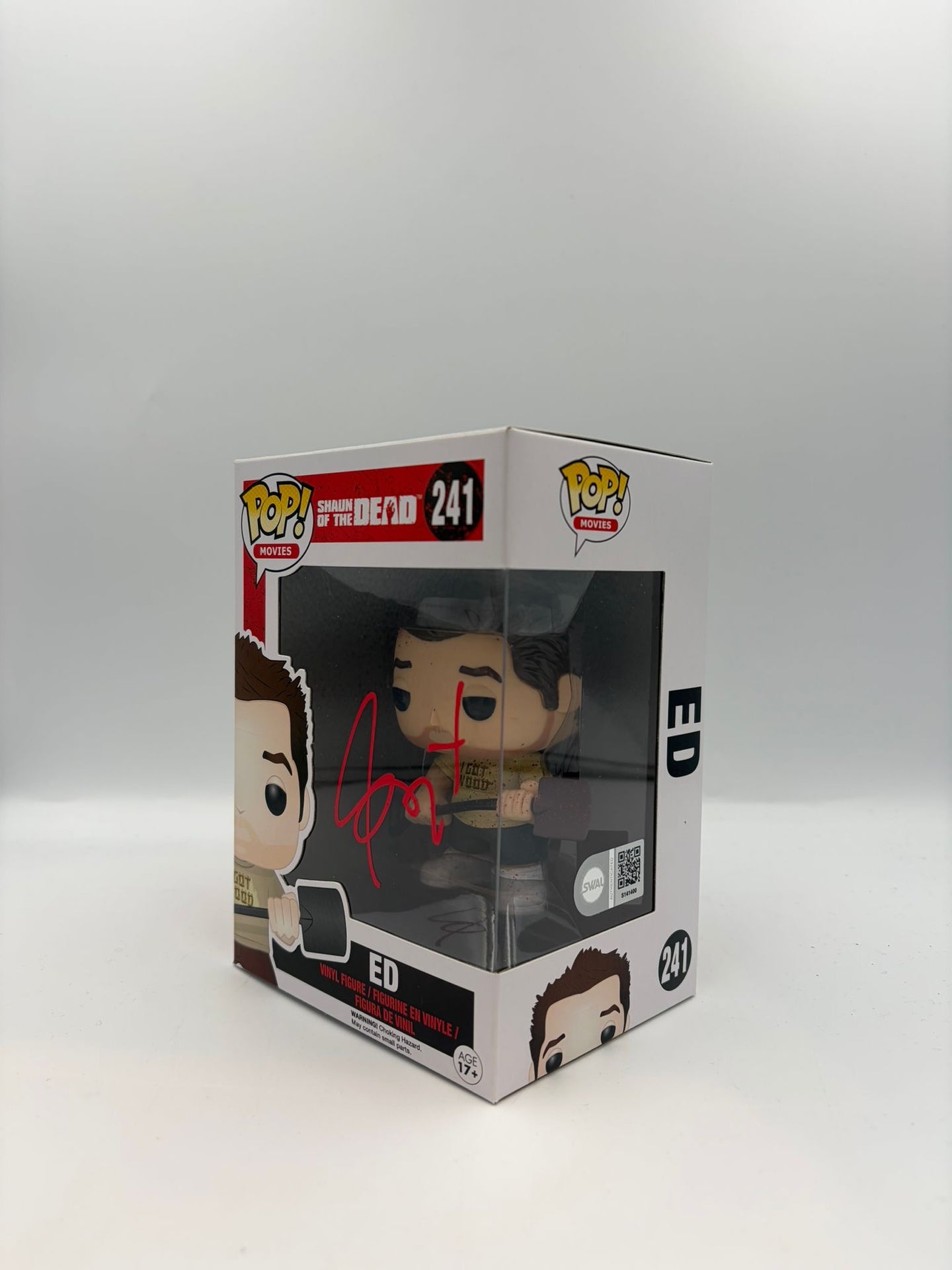 Ed With Shovel  - #241 - Funko Pop! - Movies - Sean of the Dead - Signed By nick Frost - Certified Pop!