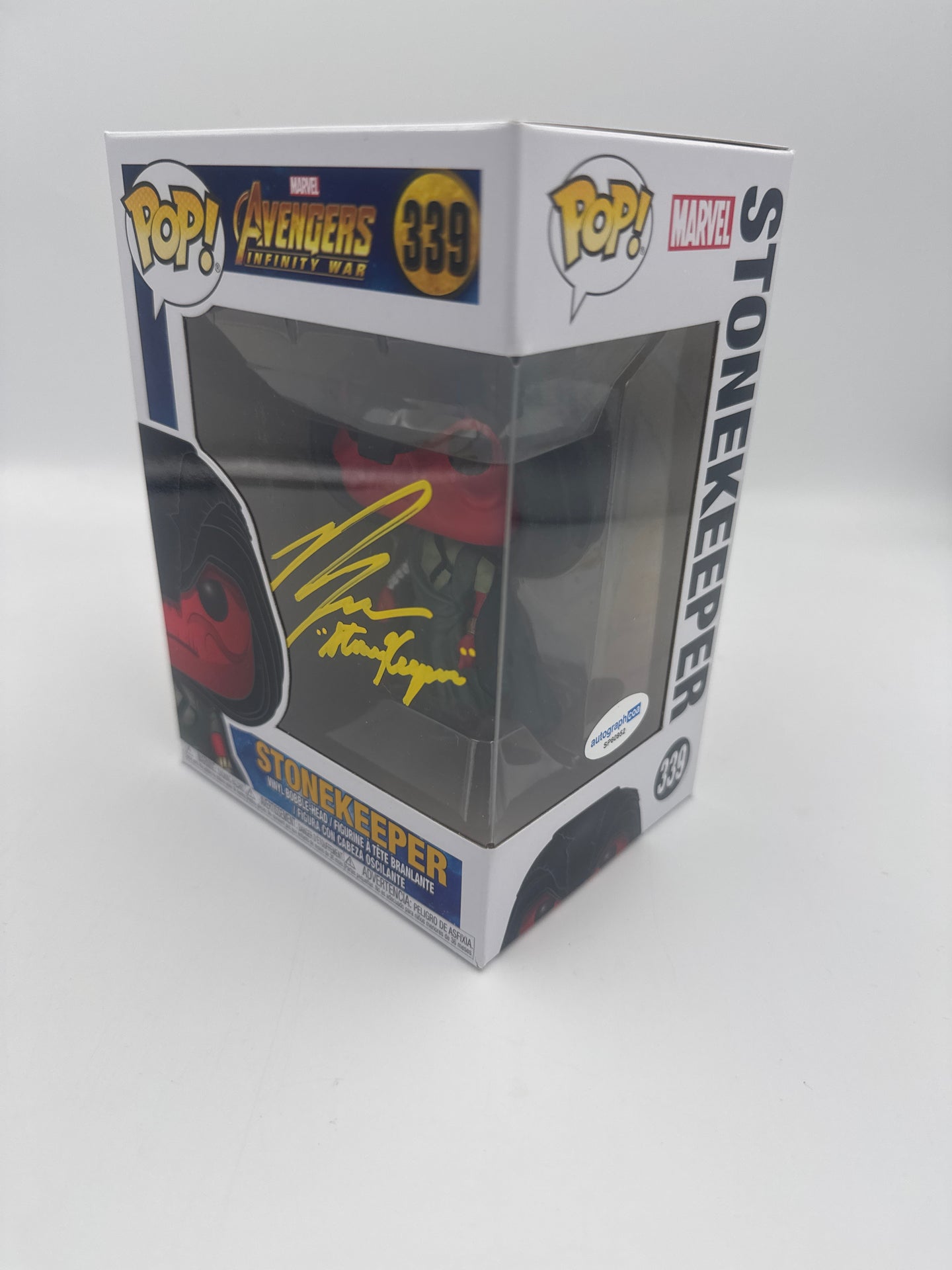 Stonekeeper  - #339 - Funko Pop! - Marvel - Avengers Infinity War  - Signed by Ross Marquand - Autographcoa Certified