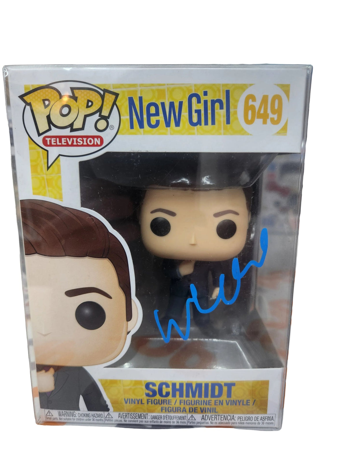 Schmidt  - #649 - Funko Pop! - Television - New Girl - Signed By Max Greenfield - Autographcoa Certified Funko Pop!