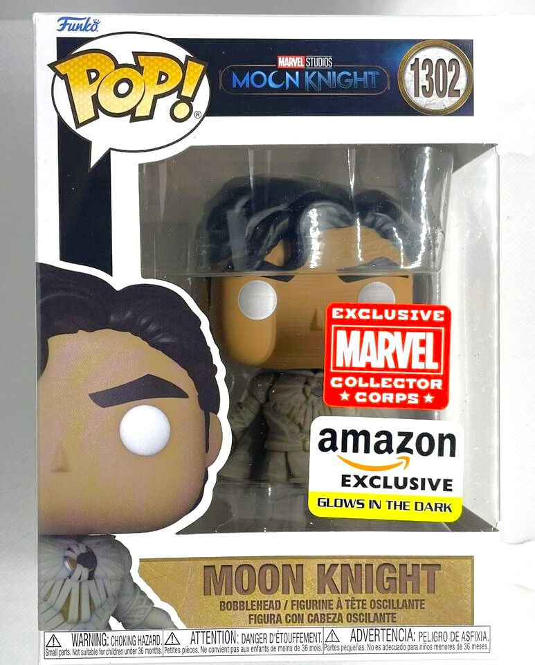 Moon Knight - #1302 - Funko POP! Marvel Collector Corps Glow In The Dark  Amazon Exclusive