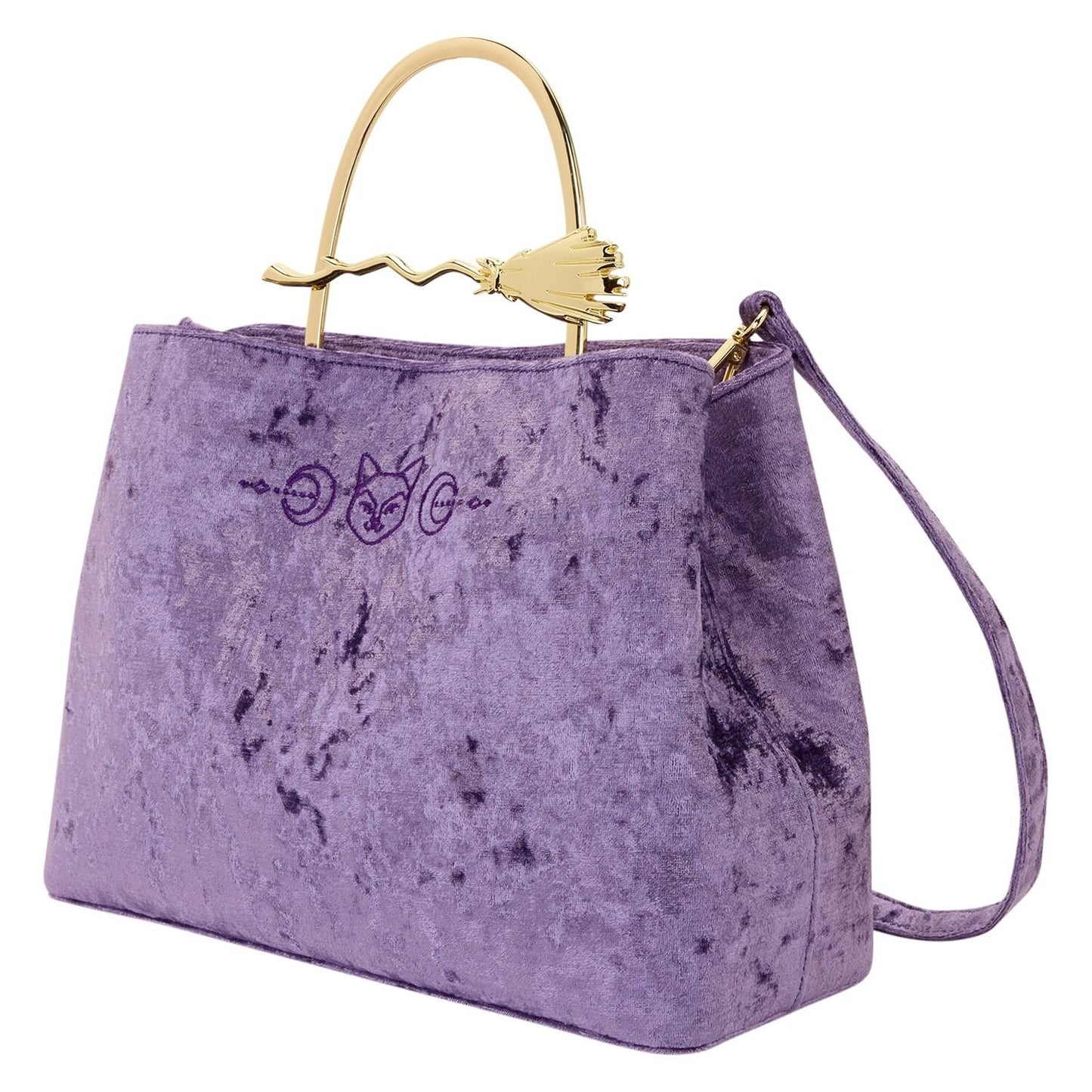 Disney Hocus Pocus Velvet Broom Handle Handbag - Loungefly