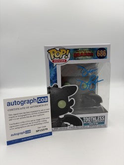 Toothless - #686 - Funko Pop! - Movies - How to Train Your Dragon - Signed By Dean Dubois     - Certified Autographcoa
