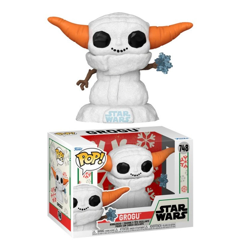 Star Wars The Mandalorian Grogu Snowman Holiday Funko POP!