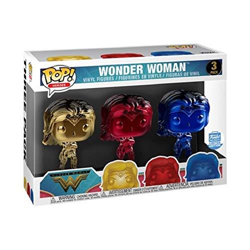 Wonder Woman Gauntlets Chrome 3-Pack  - Funko POP! Funko Exclusive