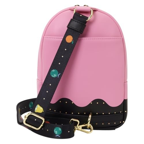 Loungefly Pac-Man Pinky Ghost Glow Sling Crossbody Bag