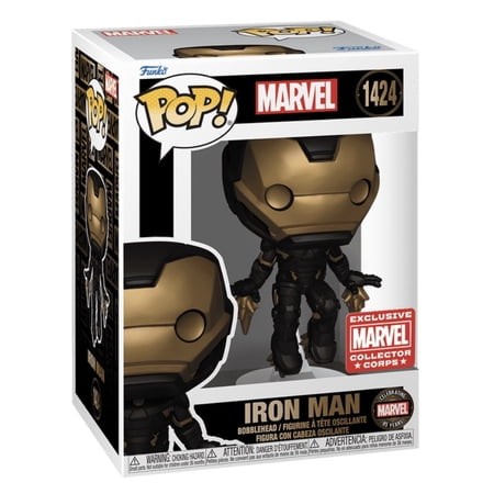 Iron Man Figure - #1424 - Funko POP! Marvel Corps Exclusive Bobblehead