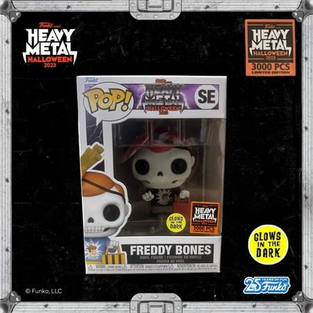 Heavy Metal Halloween 2023 Freddy Bones White Glow - #SE - Funko POP!