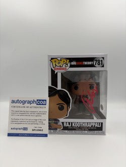 Raj Koothrappali  - #781 - The Big Bang Theory  - Funko Pop - Television - Signed By Kunal Nayyar - Certified Autographcoa