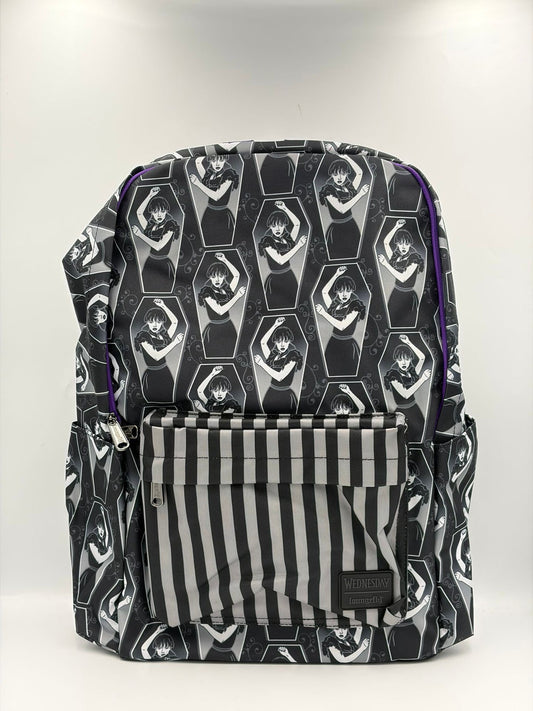 Wednesday AOP Nylon Backpack - Loungefly