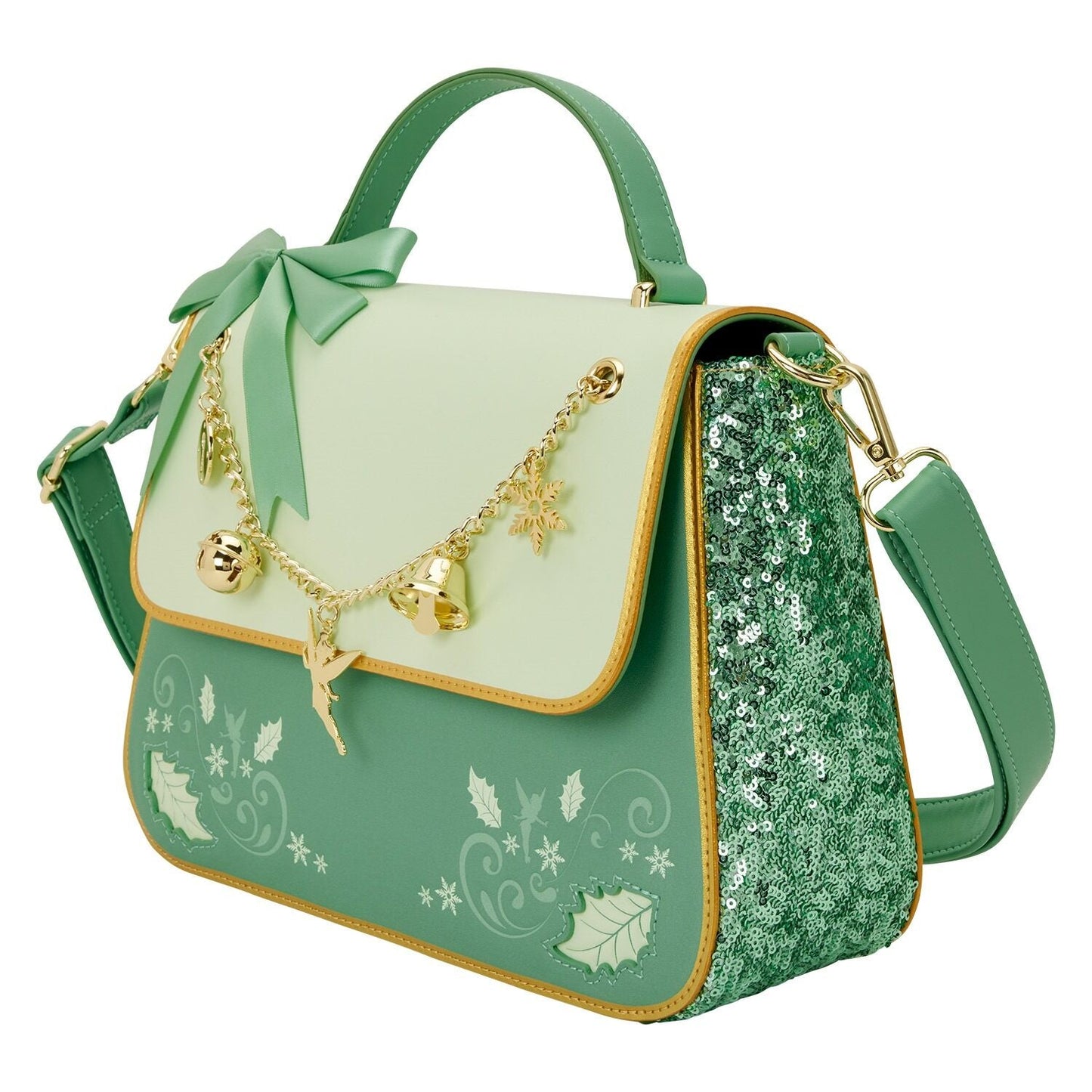 Tinker Bell Holiday Sequin Crossbody Bag with Charms – Loungefly