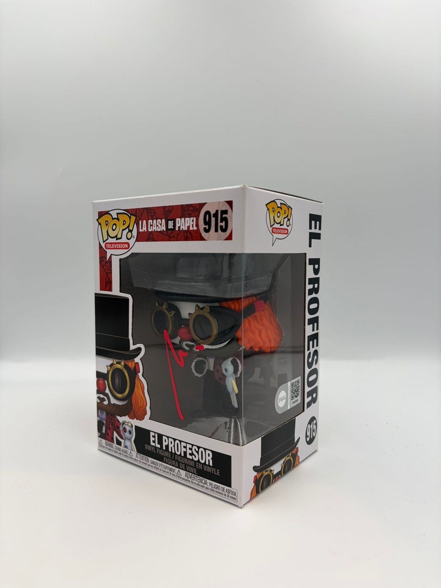 El Profesor- #915 - Funko Pop! - Television - La Casa de Papel  - Signed By Alvaro Morte - Certified Pop